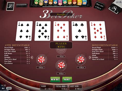 The objective of this game is to have the best five-card poker hand at the end of the betting rounds. If playing with blinds, betting starts with the player to the left of the big blind. In games with an ante, betting starts with the player to the right of the dealer. Players may check, call, raise, or fold during the first round of betting.